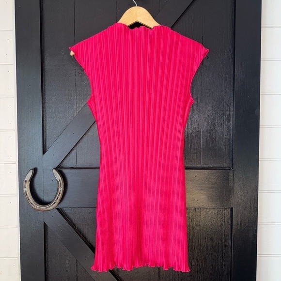 House of Harlow 1960 Pink Ribbed Bodycon Mini Dress - Picture 7 of 8
